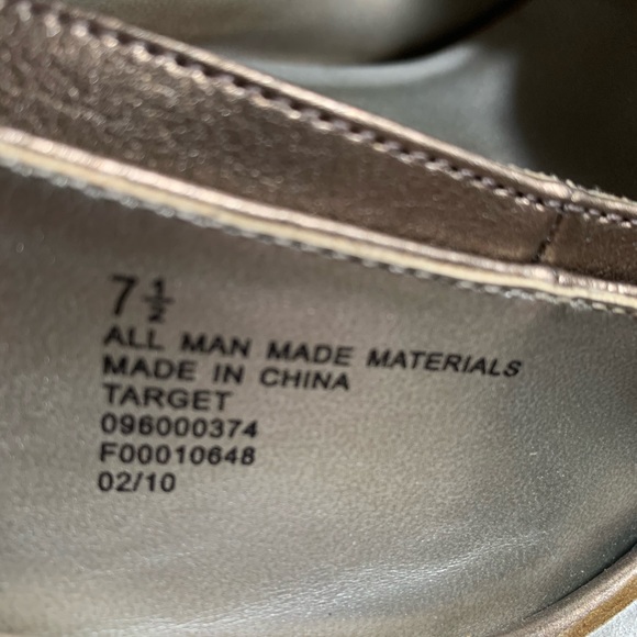 Gold Open Toe Heels Size 7.5 - Picture 3 of 6